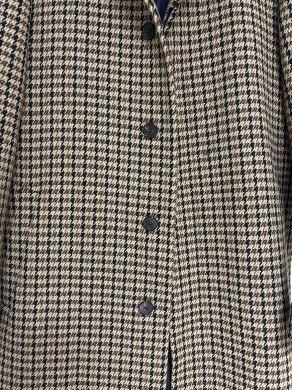 Enzio Men's Winter Overcoat In Houndstooth Pattern Size S